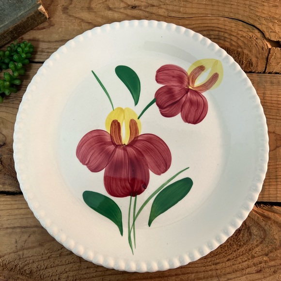 Vintage flower plate Blueridge southern potteries decor - Picture 2 of 3
